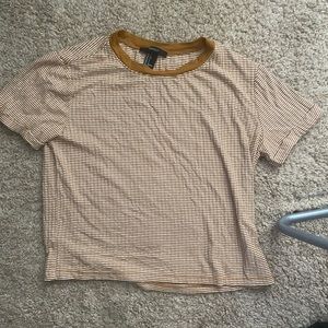 Forever 21 Yellow / White Striped Top